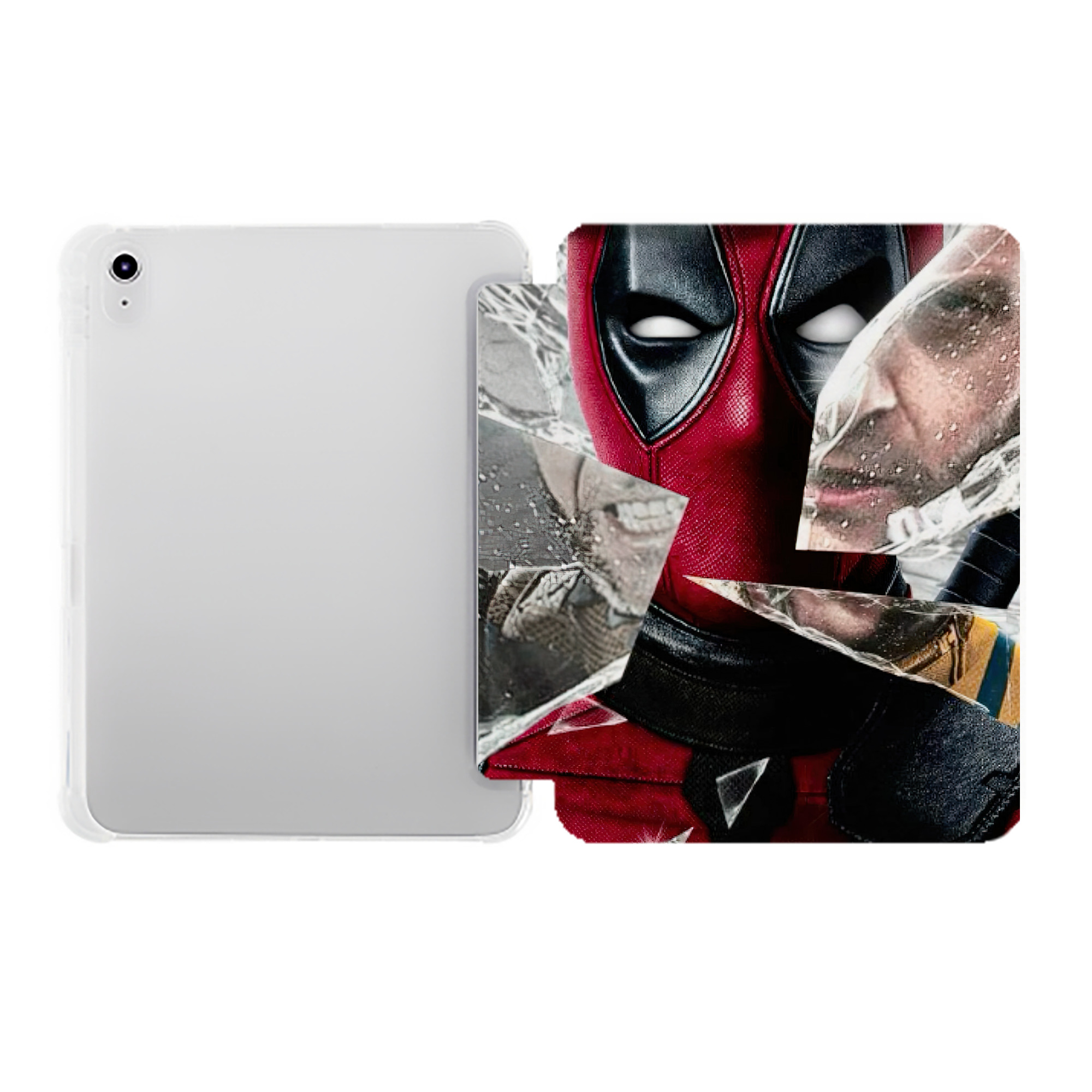 （画像用） Deadpool デッドプール IPad ケース ペン収納付き 三つ折りスタンド PUレザー×シリコン 対応機種9.5/10.5/10.9インチ